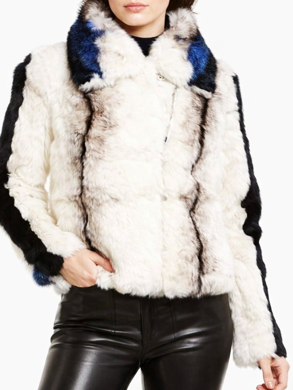 Love Token Snow Leather-Trim Jacket